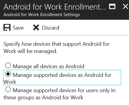 Android enterprise work profile intune