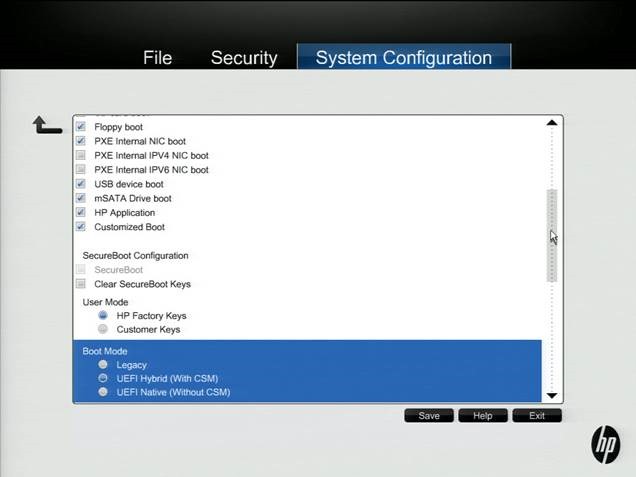 elitedesk boot from usb